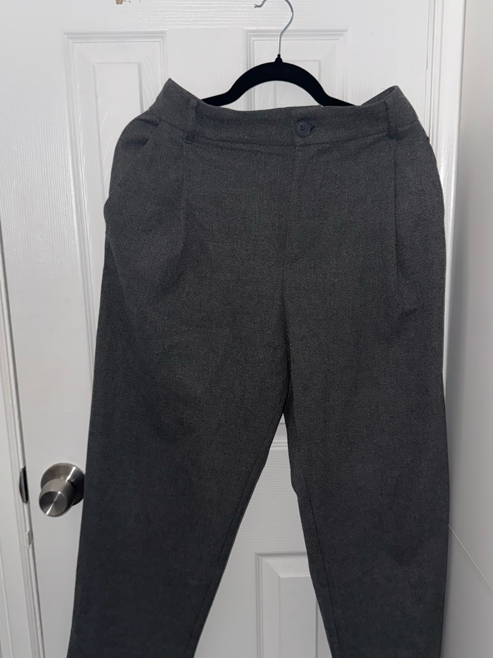 Zara Women's Dark Gray Ankle-Length Tailored Trousers